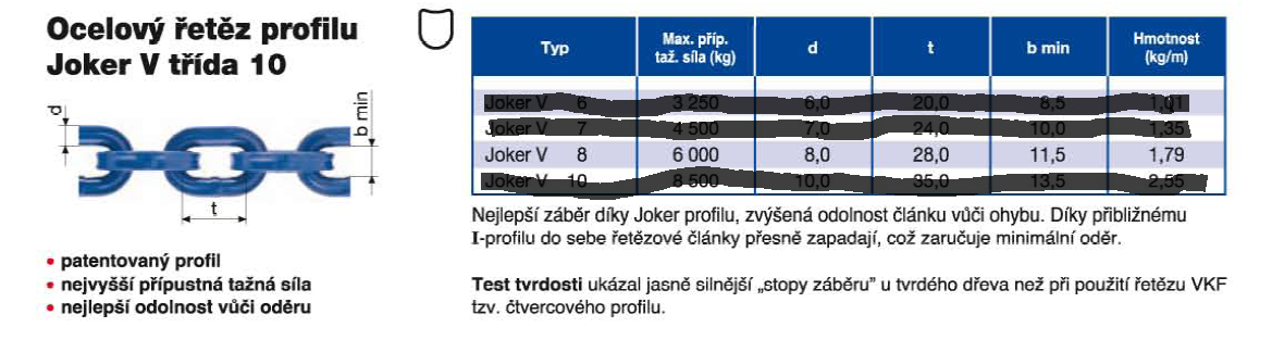 Řetěz Joker V8 - 2,5 m